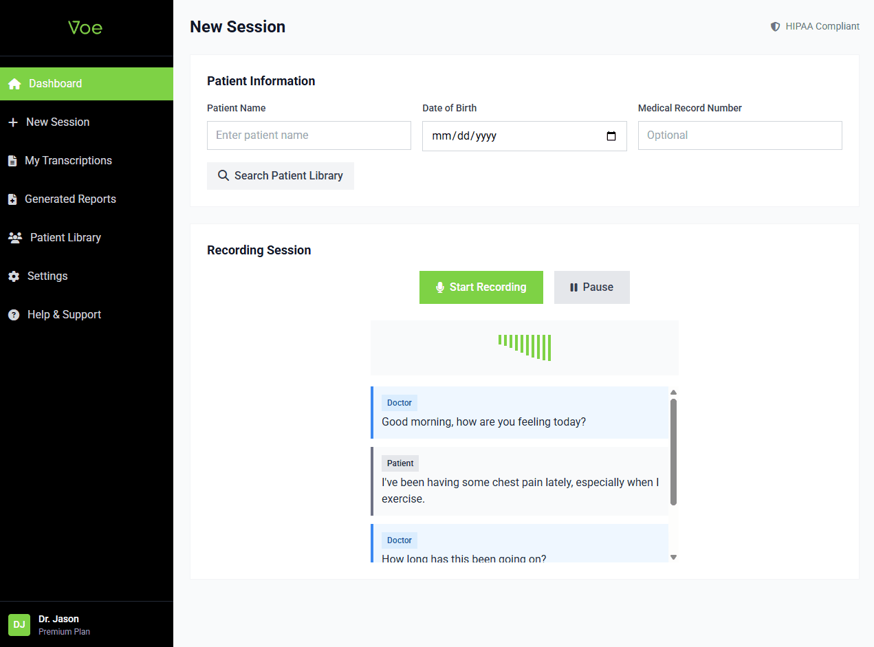 Real-Time Transcription